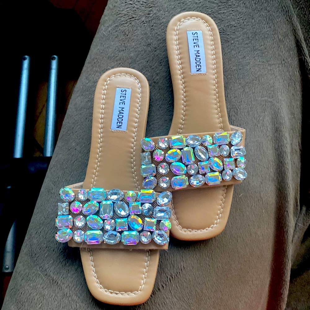 Rhinestone Glitter Sandal Slides